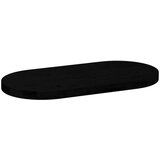 vidaXL Mizna plošča temno rjava 80x40x4 cm trdna hrastovina ovalna | Shoptok.si