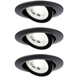 PAULMANN Set okruglih ugradbenih LED svjetiljki (6 W, Crna mat, 3 Kom., Topla bijela) Cijene