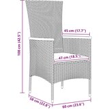  Vrtni set za objed 3 kom. Crna Čelik s prahom premazan | shoptok.hr