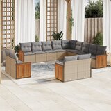  13-dijelni set vrtnih sofa s jastucima poliratan Bež | shoptok.hr