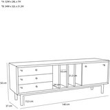 Hübsch Komoda v hrastovem dekorju v naravni barvi 140x50x37 cm Nobby – | Shoptok.si