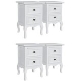  Noćni ormarići s 2 ladice 4 kom MDF bijeli | shoptok.hr