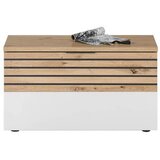 MID.YOU klop s prostorom za čevlje bela, temno siva, hrast artisan | Shoptok.si
