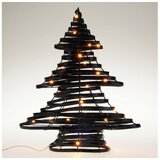  LED božićna dekoracija 30xLED/3xAA 40 cm topla bela jelka/crna Cene
