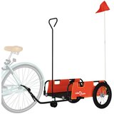 vidaXL Kolesarska prikolica oranžna oxford tkanina in železo | Shoptok.si