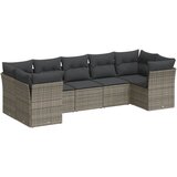  The Living Store Vrtna sedežna garnitura 7-delna z blazinami siv poli ratan - Vrtna Sedežna Garniture, (21461327) | Shoptok.si