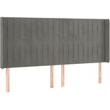  LED uzglavlje svjetlosivo 203 x 16 x 118/128 cm baršunasto | shoptok.hr