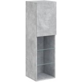 TV ormarić s LED svjetlima siva boja betona 30,5x30x102 cm | shoptok.hr