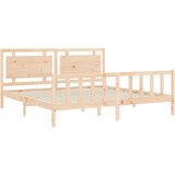  Okvir kreveta s uzglavljem 180 x 200 cm od masivnog drva | shoptok.hr