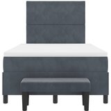  Krevet s opruga kutije Tamno siva 190 x 120 cm Baršun | shoptok.hr