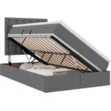  LED krevet za pohranu s madracem Tamnosiva 120 x 190 cm Tkanina | shoptok.hr