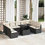 Sjedeća garnitura za vrt s pohranom 10 pcs Crna Poli ratan | shoptok.hr