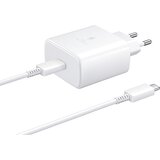 Samsung stenski polnilec z enim USB-C vhodom 45W in priloženim USB-C v USB-C kablom bele barve EP-TA845EWE + EP-DW767JWE (OEM pakiranje) Cene