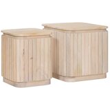  Set ručno rađenih bočnih stolova 2 kom. Bijela 45 x 45 x 45 cm Cijene