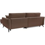 P & B KOTNA SEDEŽNA GARNITURA, gladka tkanina temno rjava | Shoptok.si
