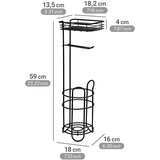 Wenko Črno jekleno stojalo za WC papir – | Shoptok.si