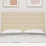  LED glava kreveta S LED lampica Krema 144 cm Poliester - Krema 140 cm Visoki uzglavlje | shoptok.hr