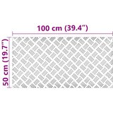  Stepenica Pravokutni 4 pcs Srebrno 100 x 50 cm Aluminij | shoptok.hr
