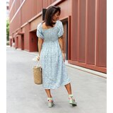 UR/CEO Green floral midi dress Samatzai | ePonuda.com