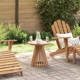 vidaXL vrtna stranska miza Ø50x49.5 cm trdni tik | Shoptok.si