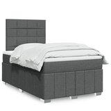 vidaXL Krevet s oprugama i madracem tamnosivi 120 x 200 cm od tkanine | shoptok.hr