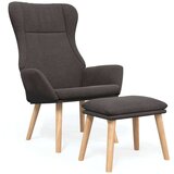  Stol za sproščanje s stolčkom za noge temno sivo blago, (20821748) | Shoptok.si