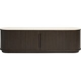 Unique Furniture TV omarica s keramično ploščo v temni naravni barvi 180x50x40 cm Enna – | Shoptok.si