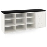 Pohištvo Klop za čevlje, stojalo za čevlje z oblazinjeno blazino in 9 predali 3-nadstropno stojalo za čevlje | Shoptok.si