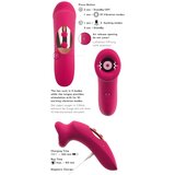 You2Toys Oral Fun - vibrator za klitoris sa sisajućom i jezičnom stimulacijom (roza) | shoptok.hr