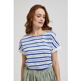 Moodo Women's striped T-shirt - white | Shoptok.si