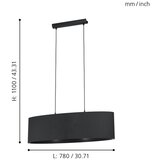 Eglo Maserlo 1 visilica/2, e27, d-780, crna | Eponuda.com