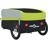 vidaXL Prikolica za bicikl crno-zelena 45 kg željezna | shoptok.hr