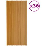 Krovni paneli 36 kom od pocinčanog čelika boja drva 100 x 45 cm | shoptok.hr