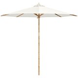  Vrtni suncobran Krem bijela Ø 270 x 260 cm bambus | shoptok.hr