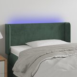 vidaXL LED posteljno vzglavje temno zeleno 93x16x78/88 cm žamet Cene