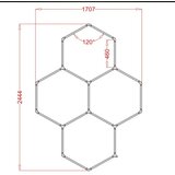  Hexagon LED tube 4 heads RGB 12V 410mm 19pcs | Eponuda.com