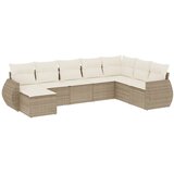 Maison Chic Seti vrtnega pohištva - Vrtna garnitura - Vrtni pohištvo set 8-delna z blazinami bež poli ratan, (21799506) | Shoptok.si