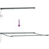 vidaXL senčnik s polkasseto, zložljiv, ročno upravljan kovinski | Shoptok.si