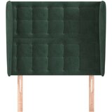  Uzglavlje s ušima tamnozeleno 83 x 23 x 118/128 cm baršunasto Cijene