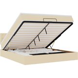  Otomanski krevet s madracem krem 160x200 cm od tkanine | shoptok.hr