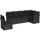  The Living Store Vrtna sedežna garnitura 6-delna z blazinami črna poli ratan - Vrtna Sedežna Garniture, (21452642) | Shoptok.si