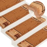  Otirači za stepenice samoljepljivi 10 kom 65x21x4 cm bež | shoptok.hr