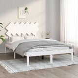 Maison Chic Posteljni okvir - Dvoposteljna postelja - Zakonska postelja bel 120x200 cm trden les-J9838, (21762917) | Shoptok.si