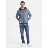 Ombre Men's soft-textured hooded sweatshirt - navy blue | shoptok.hr
