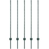 vidaXL stupovi ograde 5 kom U-kanal Zelena 120 cm čelik | shoptok.hr