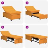 vidaXL Rasklopna sofa 3-u-1 s tamno žutom tkaninom | shoptok.hr