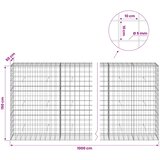  Gabion s žicom debljine 5 mm i mrežom 10x10 cm 1000x50x150 cm Slike