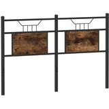  Posteljno vzglavje dimljeni hrast 137 cm inž. les in jeklo, (21829227) | Shoptok.si