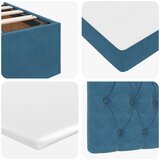  Otomanski posteljni okvir z vzmetnicami moder 160x200 cm žamet, (22053842) | Shoptok.si