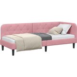  Kutni okvir kreveta Ružičasta 80 x 200 cm Baršun | shoptok.hr